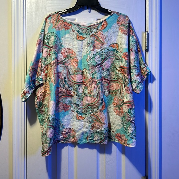 🩵Lungo L’arno Puro Lino Gorgeous Made in Italy 100% Linen Oversized Top - Picture 2 of 16